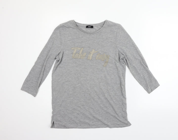 F&F Womens Grey   Basic T-Shirt Size 6