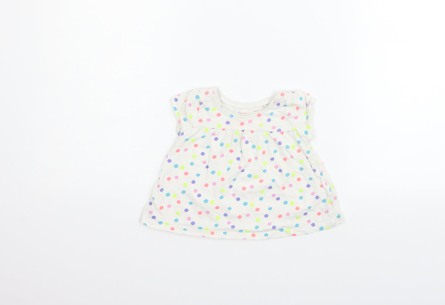 NEXT Boys White Polka Dot  Basic T-Shirt Size 6-9 Months
