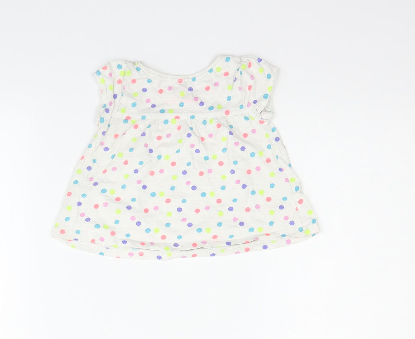 NEXT Boys White Polka Dot  Basic T-Shirt Size 6-9 Months