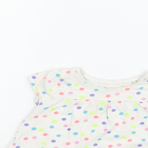 NEXT Boys White Polka Dot  Basic T-Shirt Size 6-9 Months
