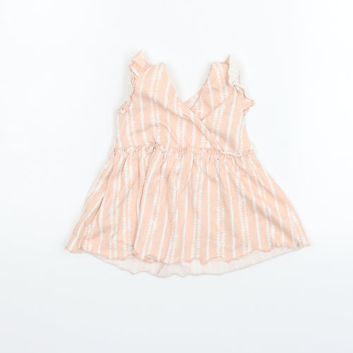 George Girls Orange Polka Dot  Fit & Flare  Size 6-9 Months