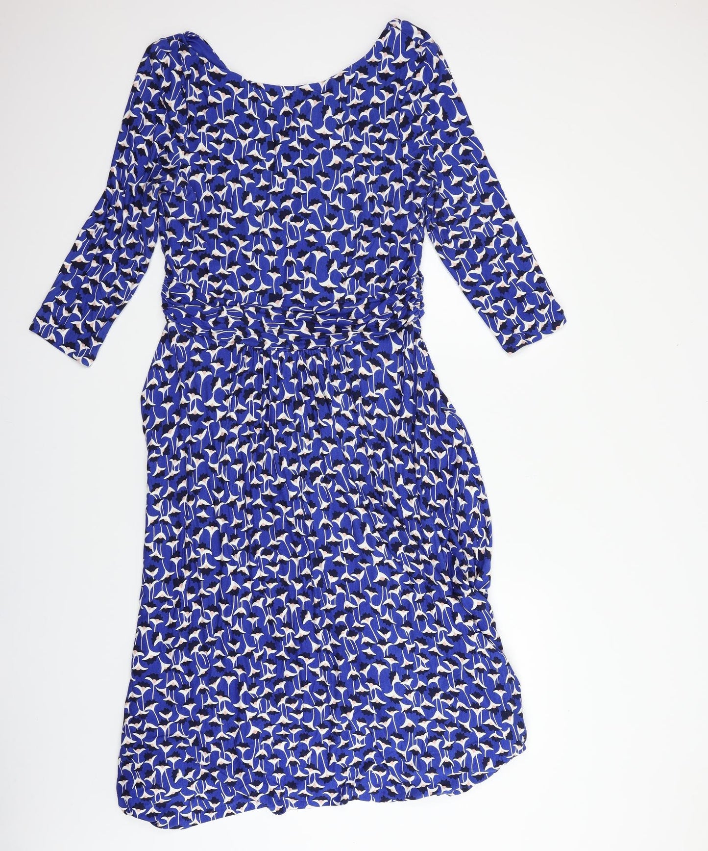 Boden Womens Blue Polka Dot  Fit & Flare  Size 16