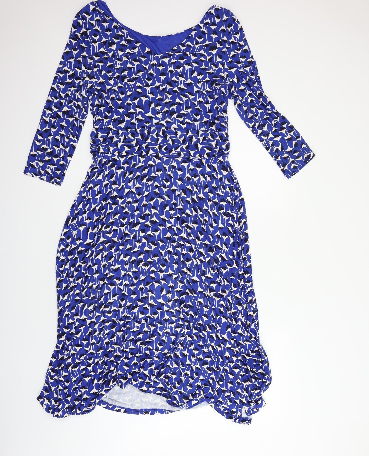 Boden Womens Blue Polka Dot  Fit & Flare  Size 16