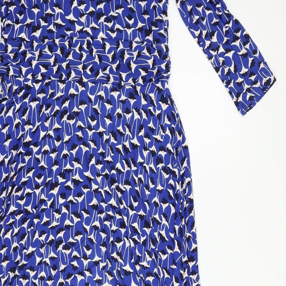 Boden Womens Blue Polka Dot  Fit & Flare  Size 16