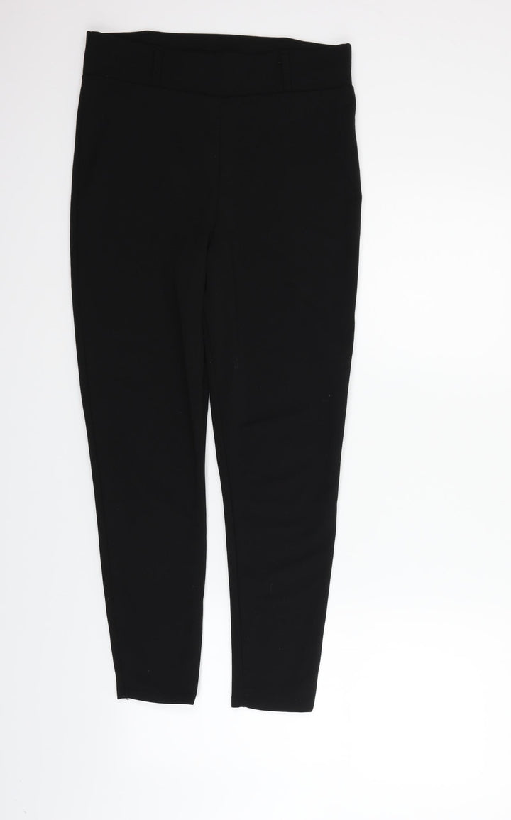 PRETTYLITTLETHING Womens Black Jegging Trousers Size 12 L24 in