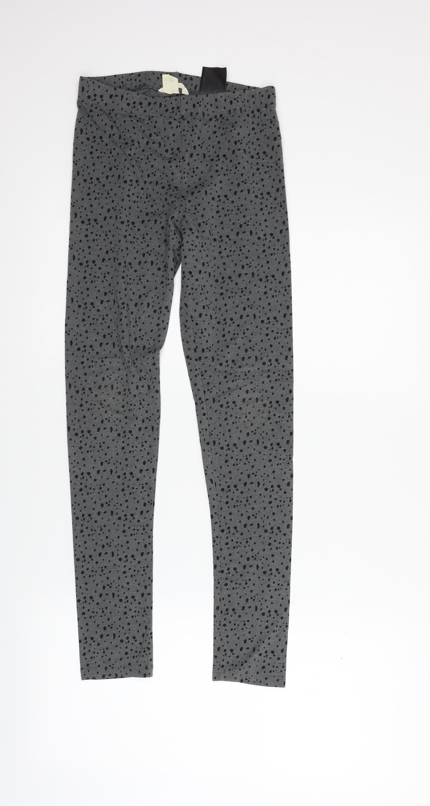 H&M Girls Grey Polka Dot  Sweatpants Trousers Size 12-13 Years