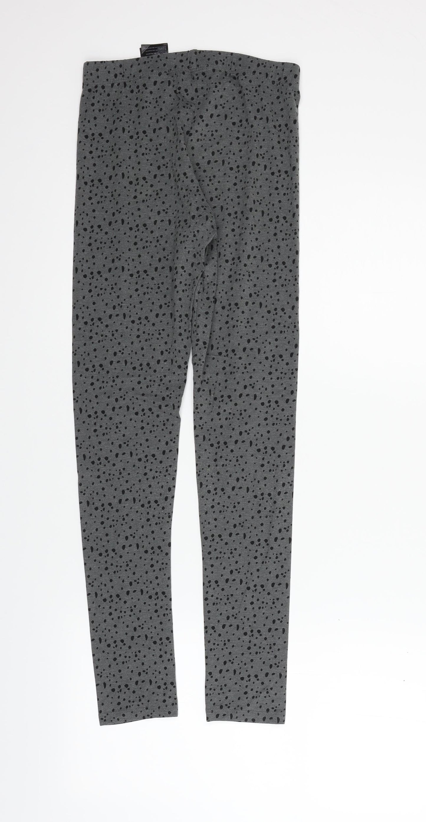 H&M Girls Grey Polka Dot  Sweatpants Trousers Size 12-13 Years