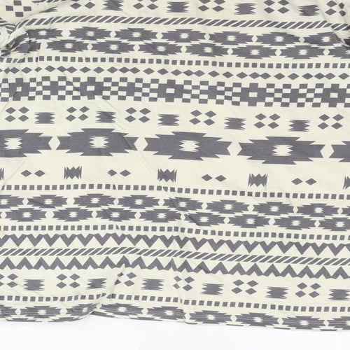 eVIE Womens Beige Geometric  Pullover Jumper Size 8