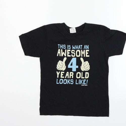 Gildan Boys Black   Basic T-Shirt Size XS  - awesome