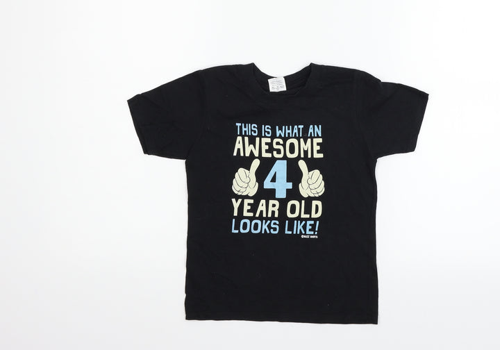 Gildan Boys Black Basic T-Shirt Size XS - awesome