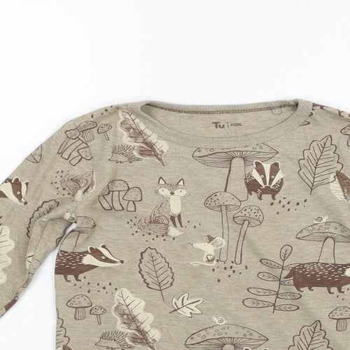 TU Girls Beige   Basic T-Shirt Size 3-4 Years