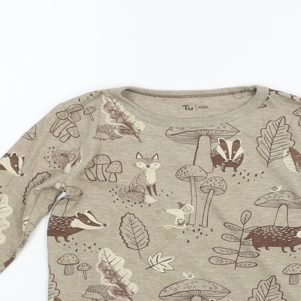 TU Girls Beige   Basic T-Shirt Size 3-4 Years