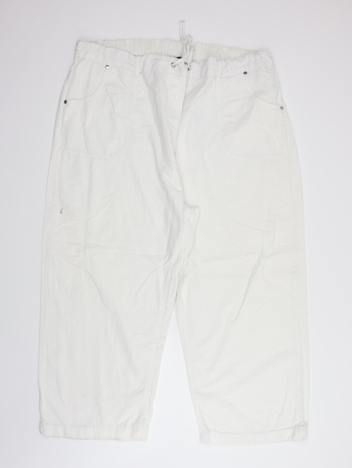 Yours Womens White   Trousers   L23 in