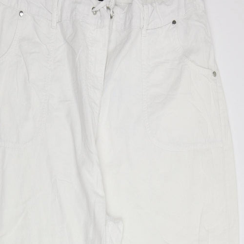 Yours Womens White   Trousers   L23 in