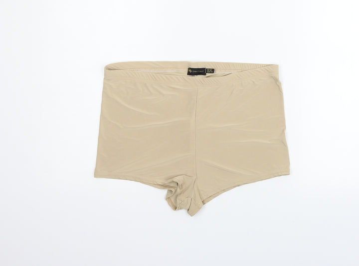 I SAW IT FIRST Womens Gold Sweat Shorts Size 14