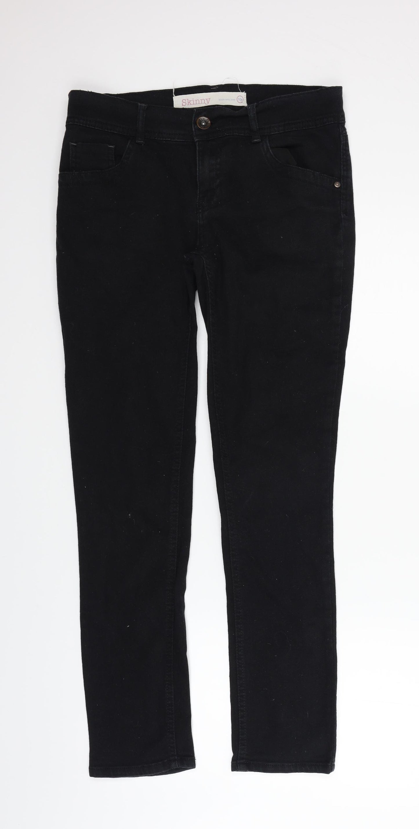 NEXT Womens Black   Straight Jeans Size 10 L27 in