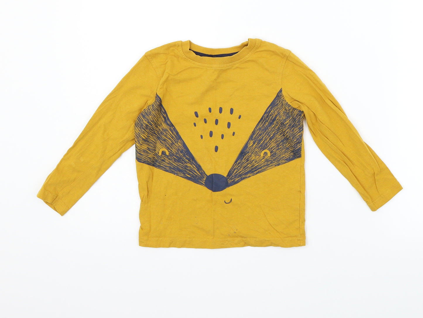 george  Boys Yellow   Basic T-Shirt Size 3-4 Years