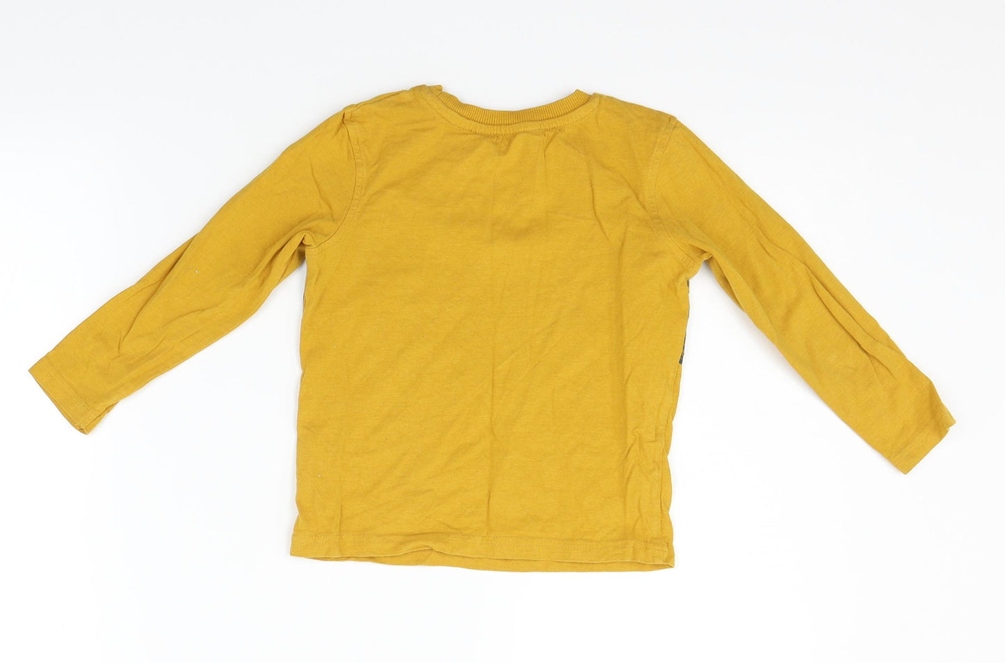 george  Boys Yellow   Basic T-Shirt Size 3-4 Years