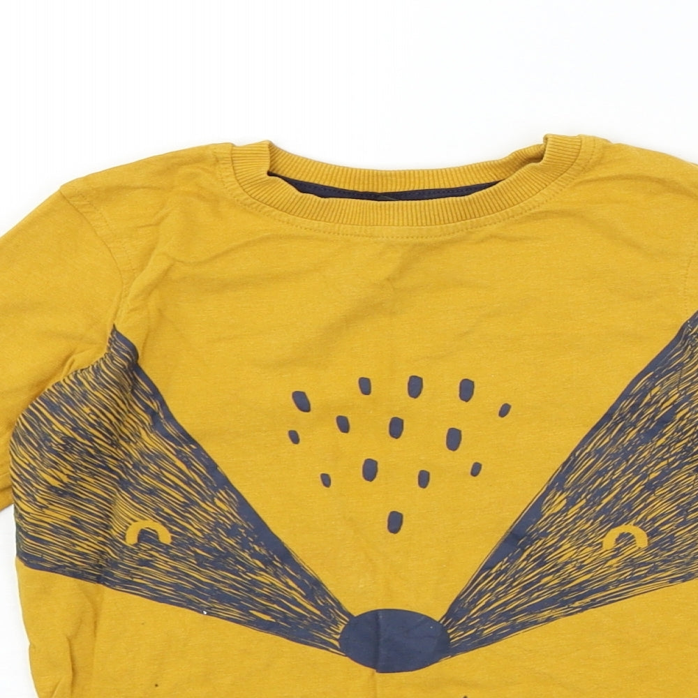 george  Boys Yellow   Basic T-Shirt Size 3-4 Years