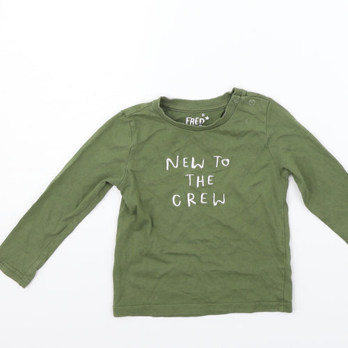 F&F Girls Green   Basic T-Shirt Size 18-24 Months
