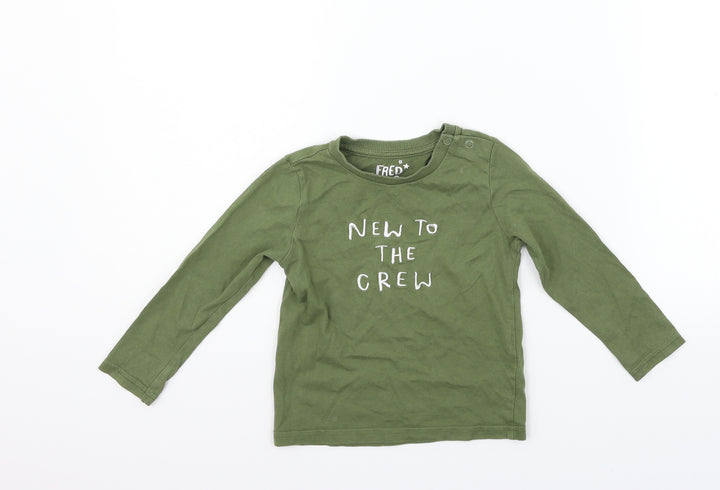F&F Girls Green   Basic T-Shirt Size 18-24 Months