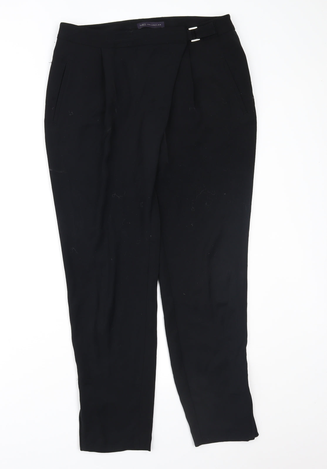 Marks and Spencer Womens Black   Trousers  Size 12 L28 in
