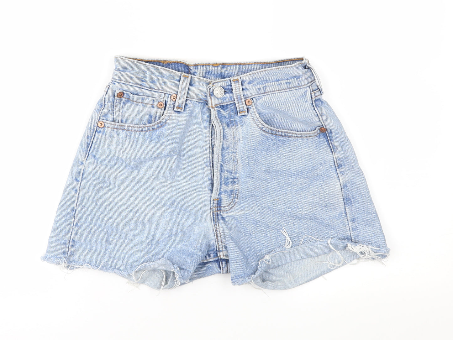 Levi's Womens Blue  Denim Cut-Off Shorts Size 25 in
