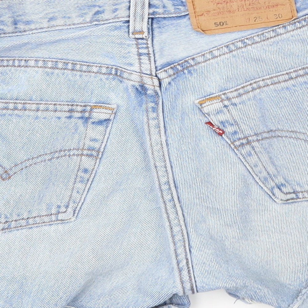 Levi's Womens Blue  Denim Cut-Off Shorts Size 25 in