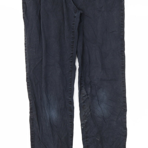 H&M Womens Blue  Denim Straight Jeans Size 10 L28 in