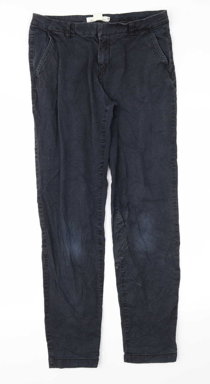 H&M Womens Blue  Denim Straight Jeans Size 10 L28 in