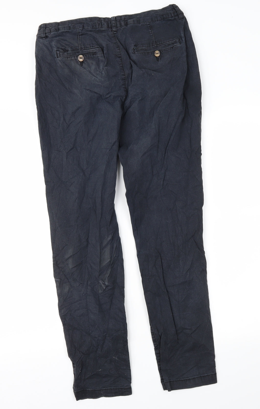 H&M Womens Blue  Denim Straight Jeans Size 10 L28 in