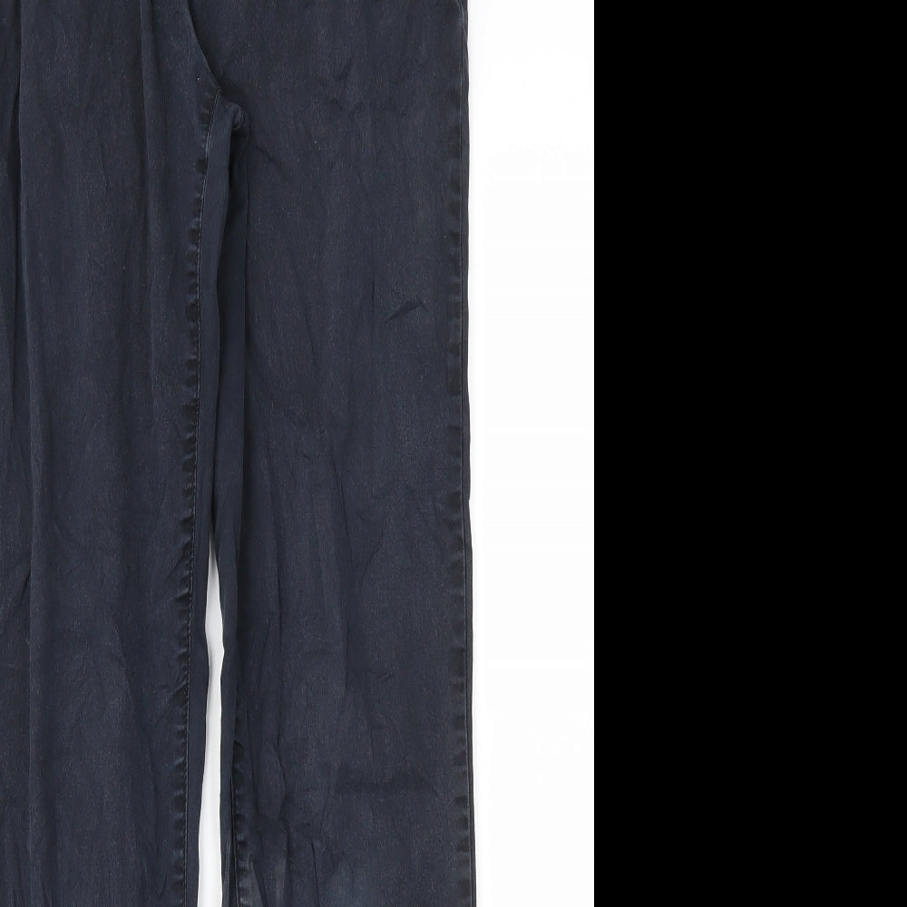 H&M Womens Blue  Denim Straight Jeans Size 10 L28 in