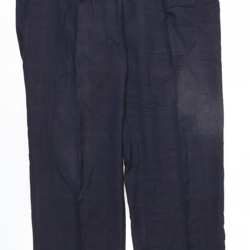 Preworn Mens Blue Check  Trousers  Size 36 in L31 in