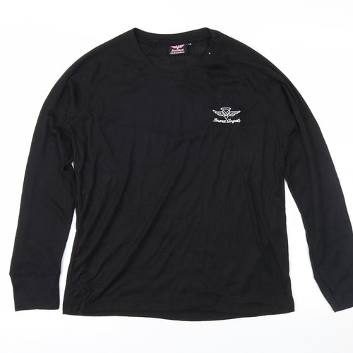 Board Angels Womens Black   Basic T-Shirt Size 14