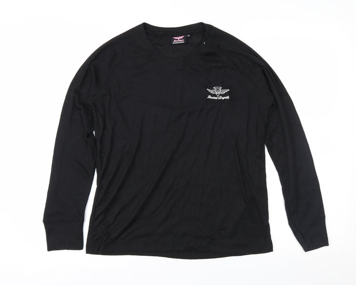 Board Angels Womens Black Basic T-Shirt Size 14
