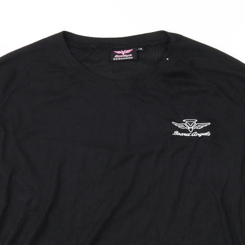 Board Angels Womens Black   Basic T-Shirt Size 14