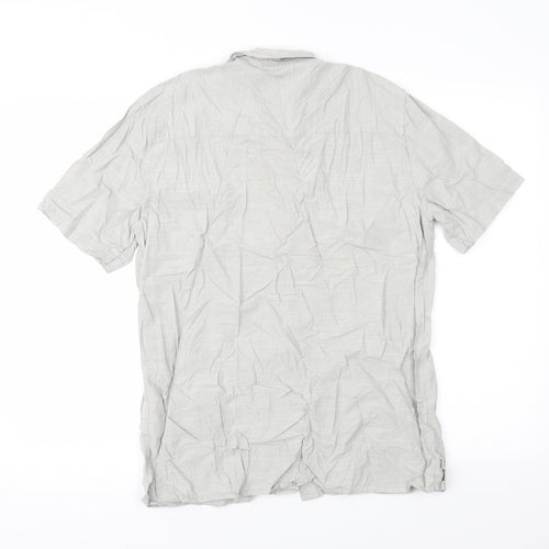 Topman Mens Grey    Button-Up Size M