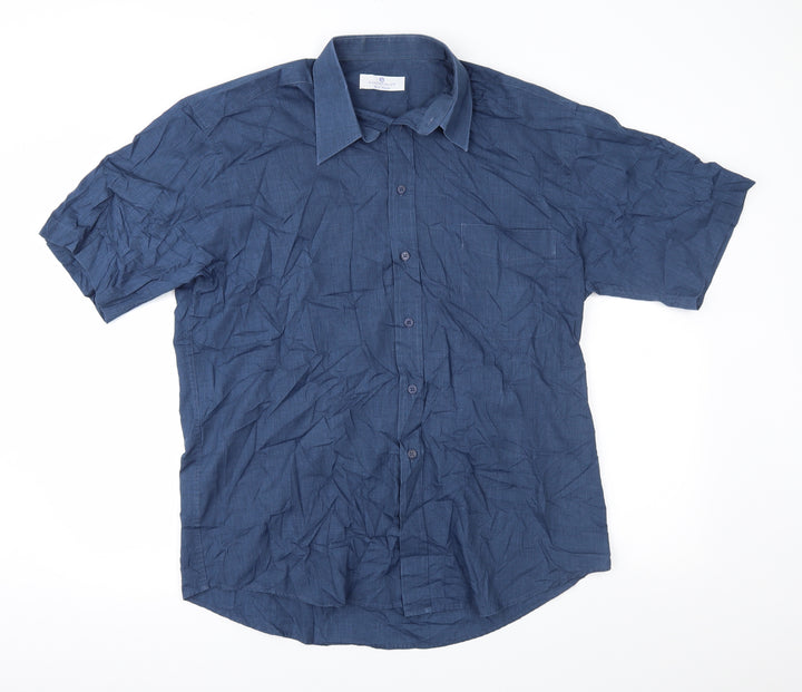 Essentials Mens Blue    Button-Up Size 16.5