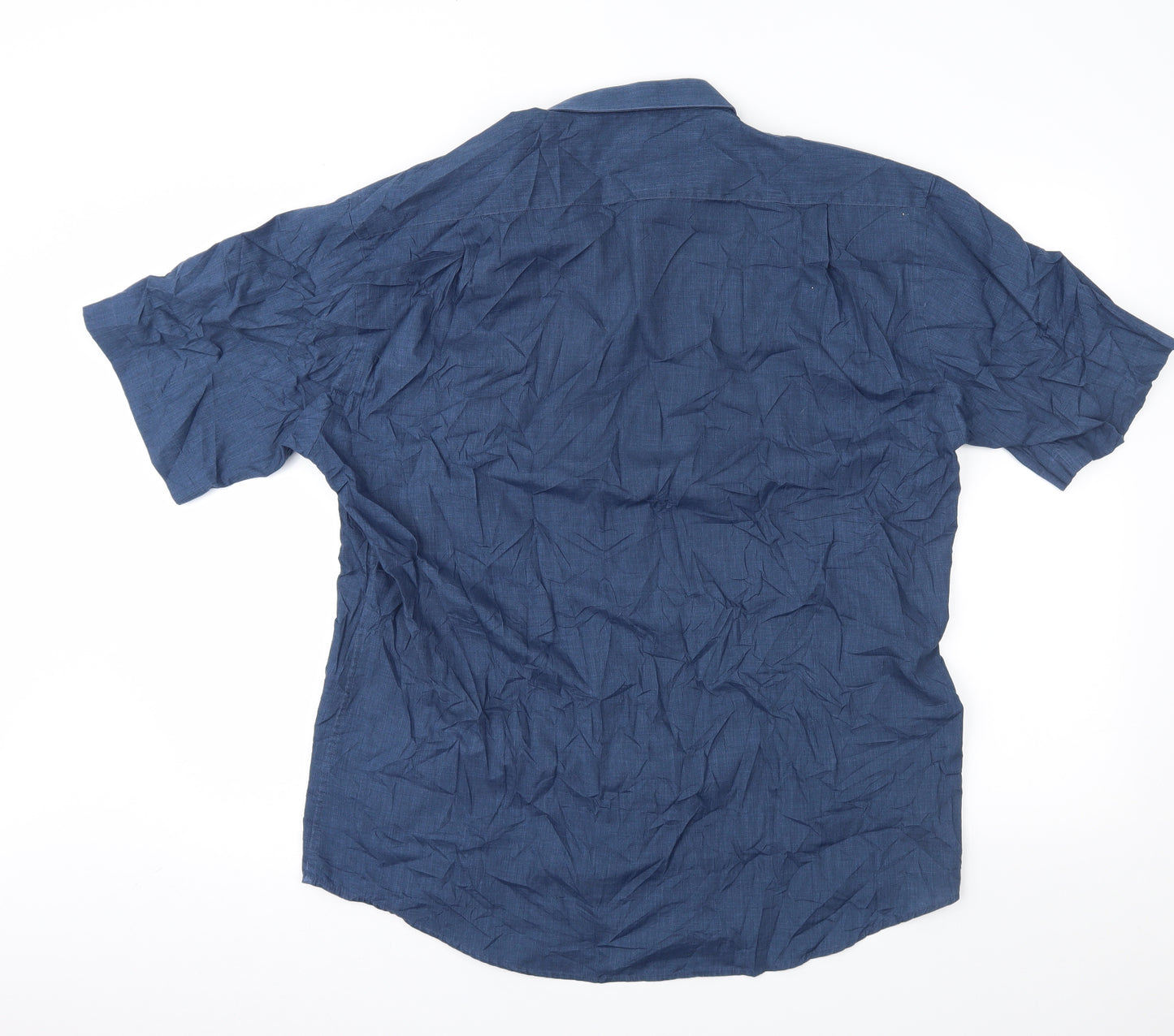 Essentials Mens Blue    Button-Up Size 16.5