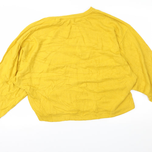 Stradivarius Womens Yellow   Pullover Jumper Size M