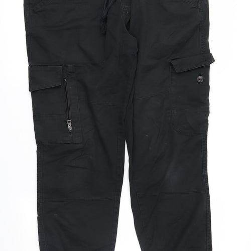 Easy Mens Black   Cargo Trousers Size 36 in L31 in