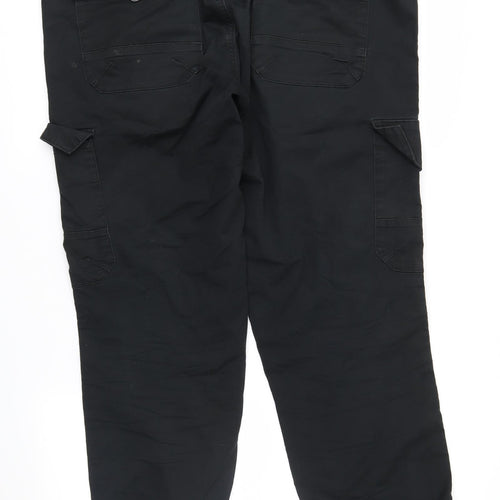 Easy Mens Black   Cargo Trousers Size 36 in L31 in