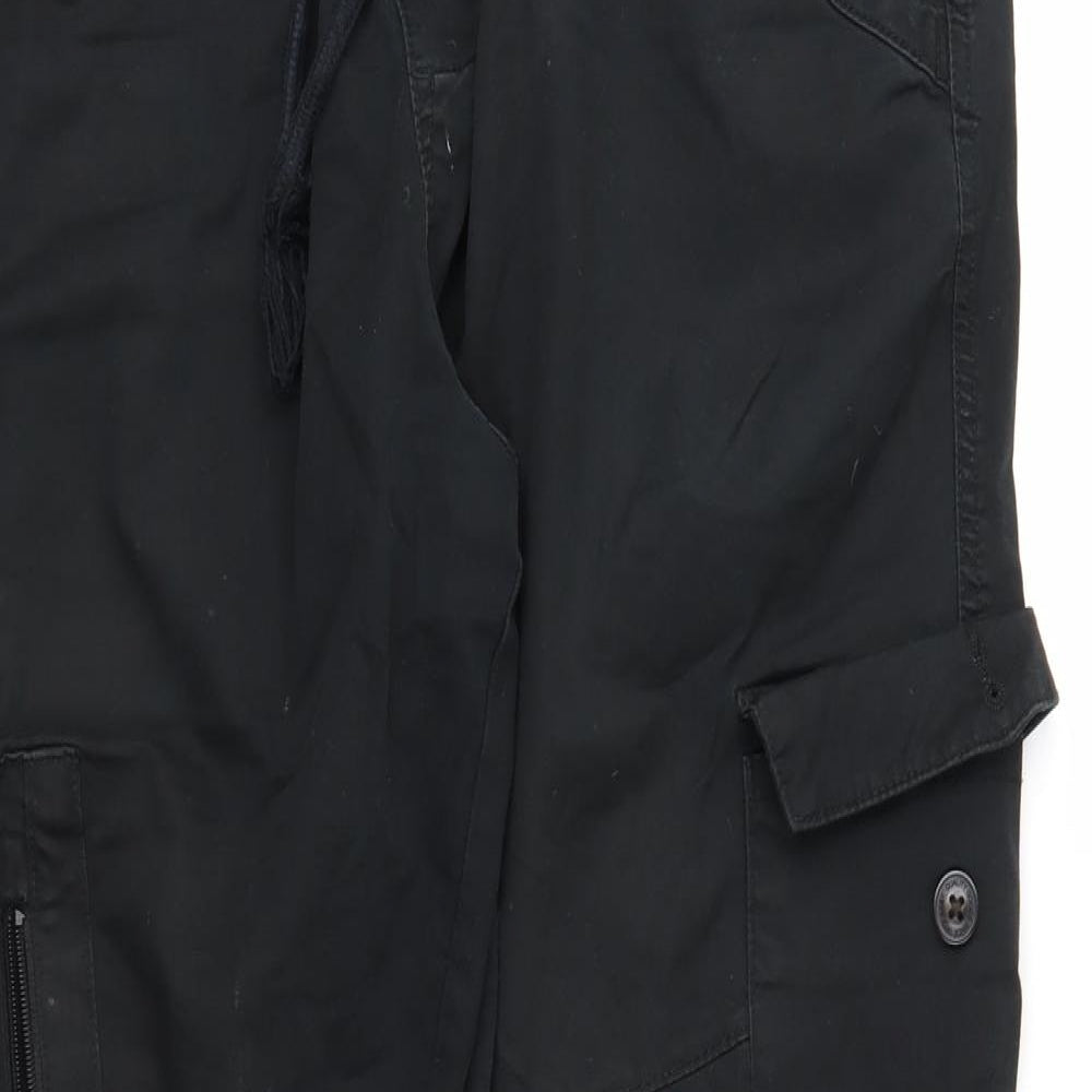 Easy Mens Black   Cargo Trousers Size 36 in L31 in