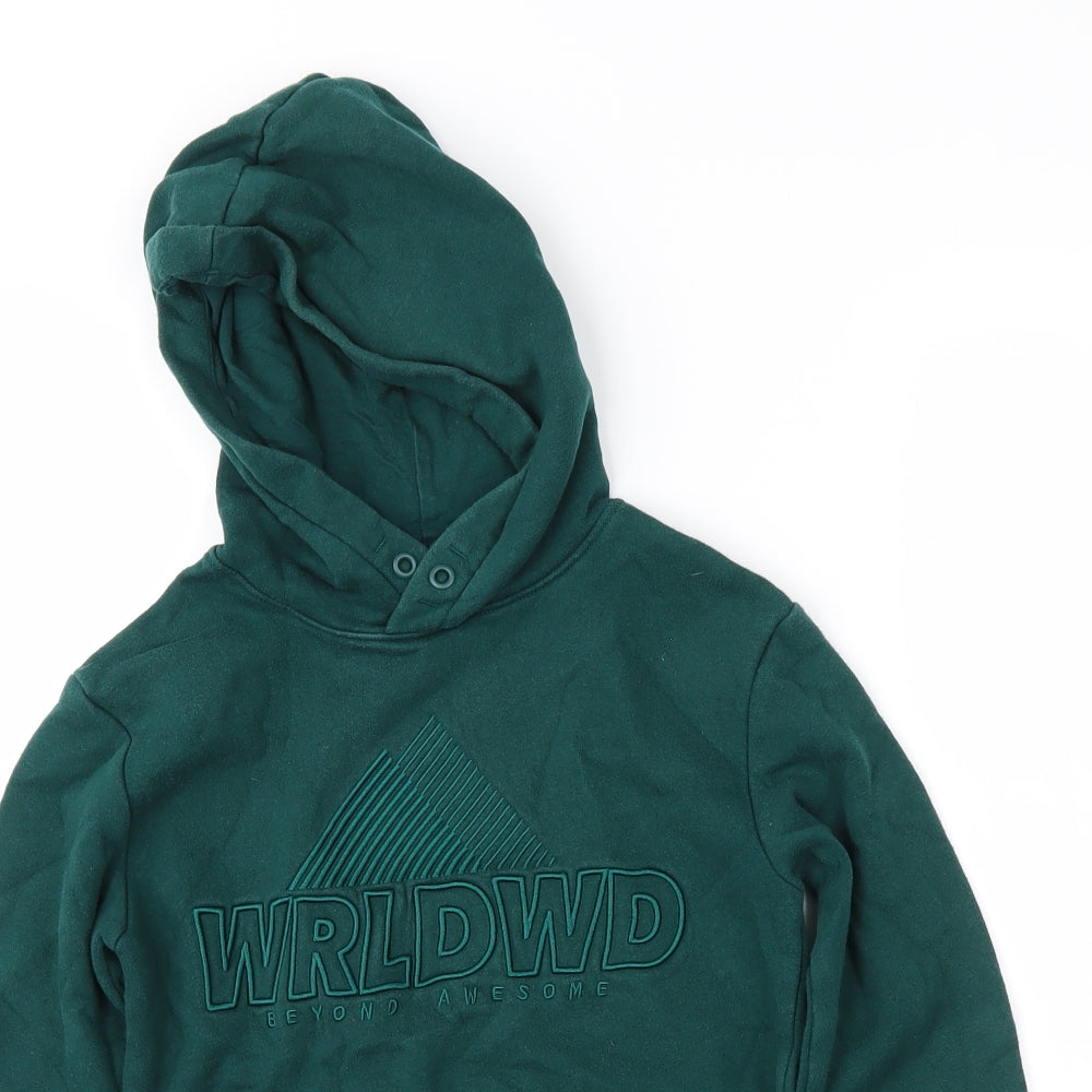 H&M Boys Green   Pullover Hoodie Size 9-10 Years