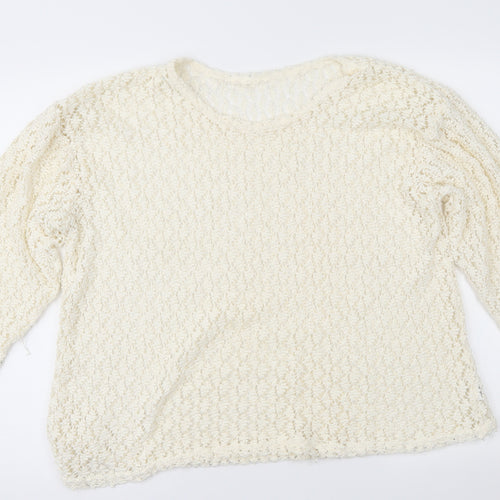 Preworn Womens Ivory  Lace Pullover Jumper Size S
