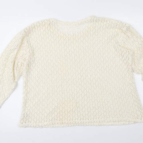 Preworn Womens Ivory  Lace Pullover Jumper Size S
