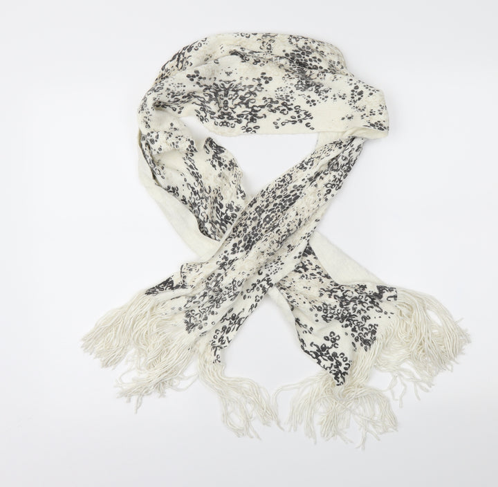 Preworn Womens Ivory Animal Print Scarf