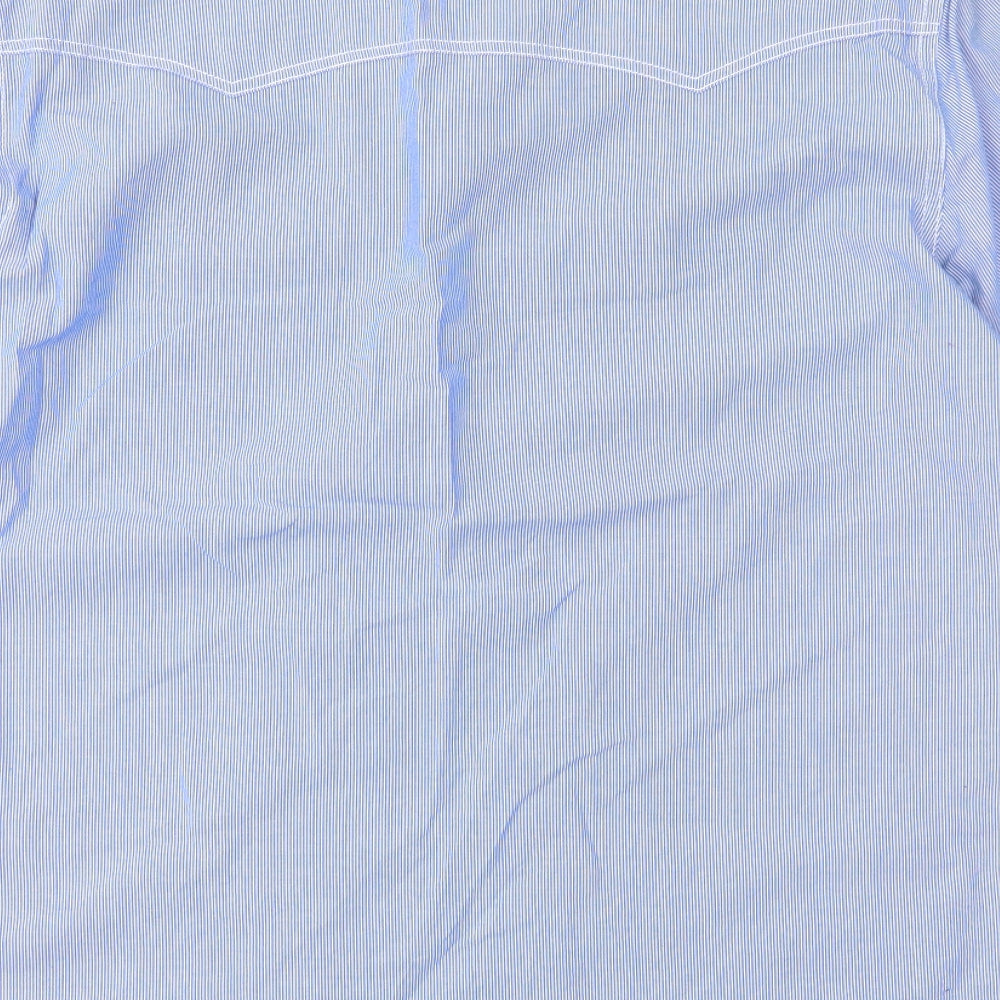Voi Jeans Mens Blue Striped   Button-Up Size M