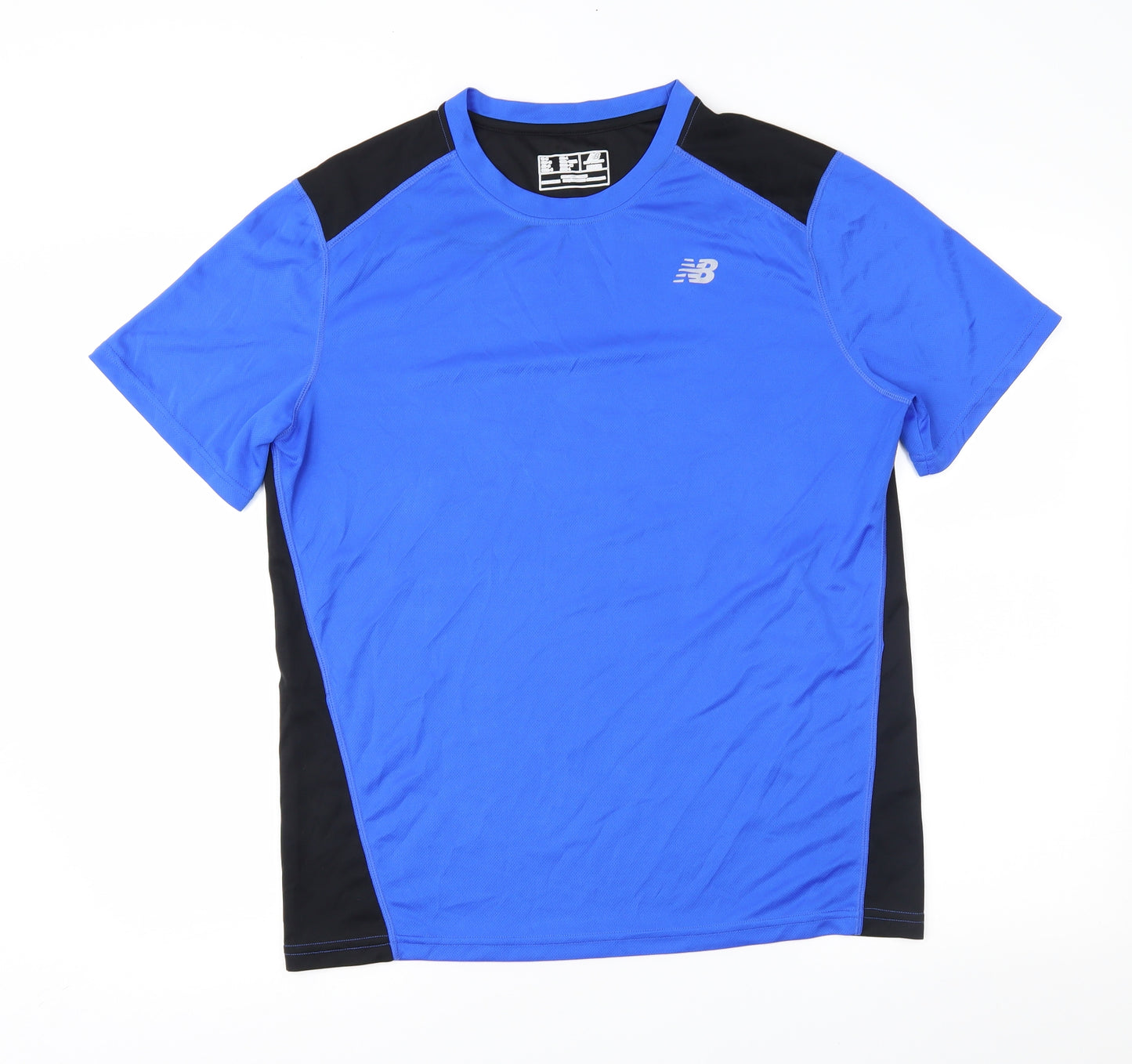 New Balance Mens Blue Colourblock   T-Shirt Size M