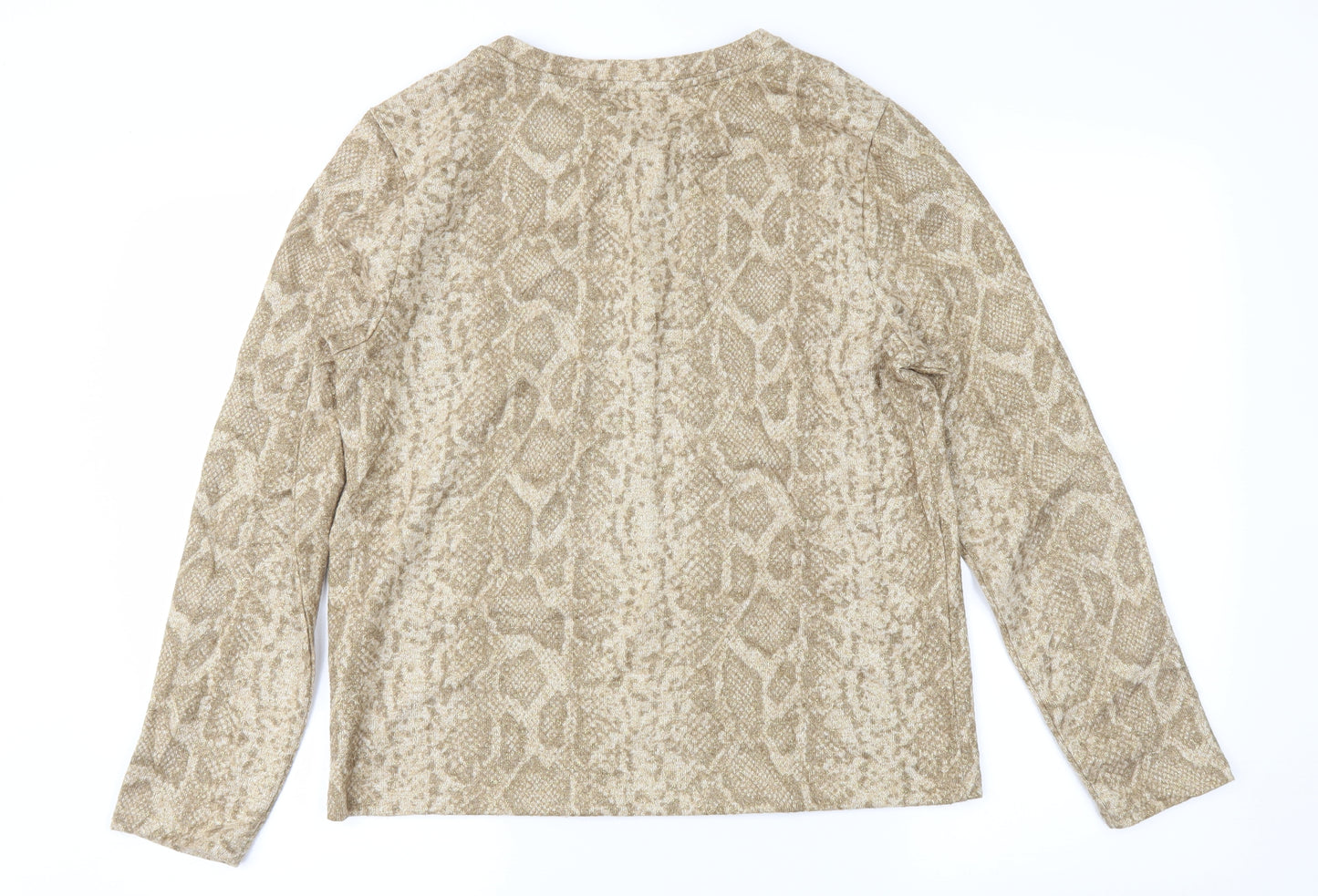 Marks and Spencer Womens Brown Animal Print  Basic Blouse Size 16